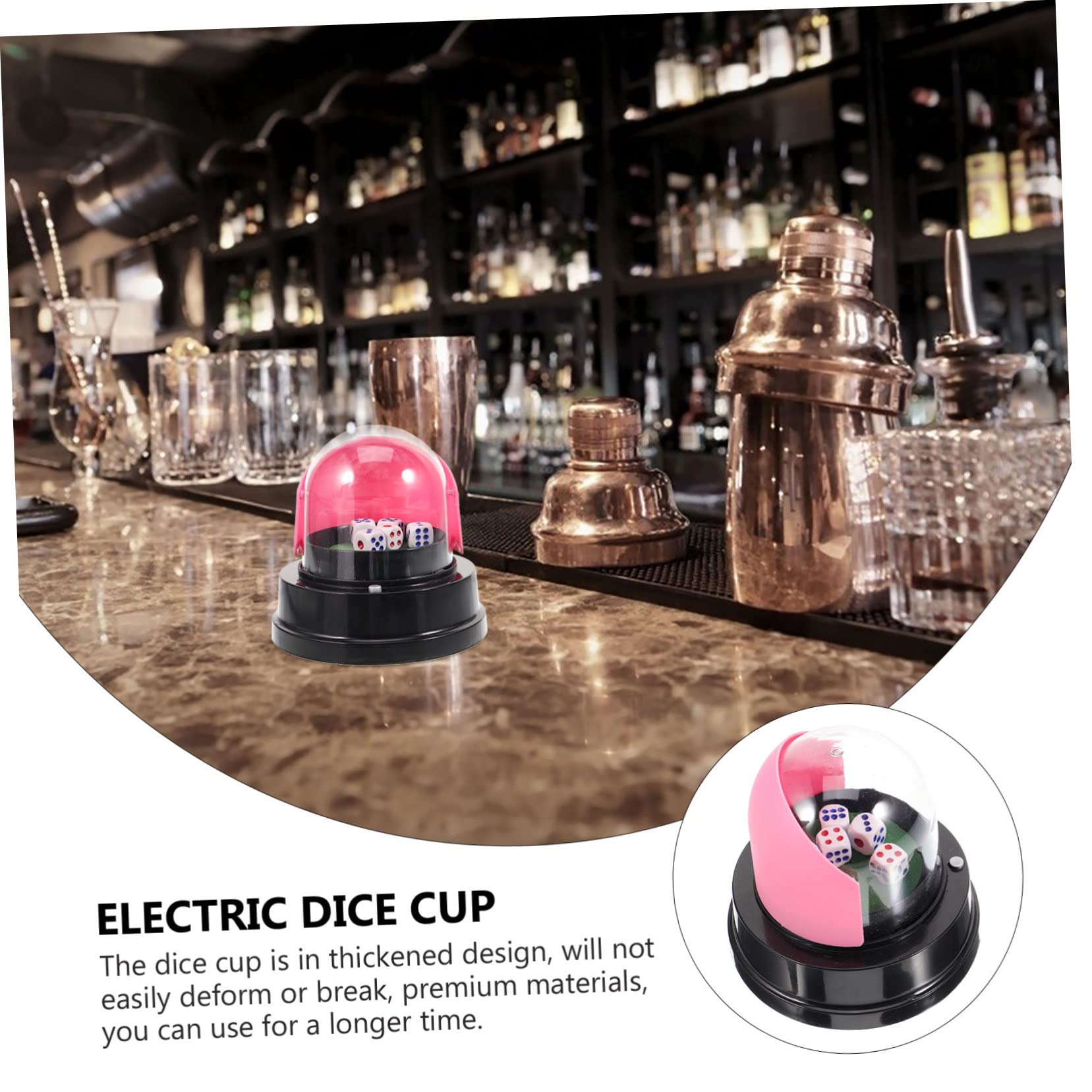 DOITOOL 2 Stücke Würfelbecher Mit Würfel Tragbare Elektrische Shaker Kunststoff Material Für Bars Restaurants