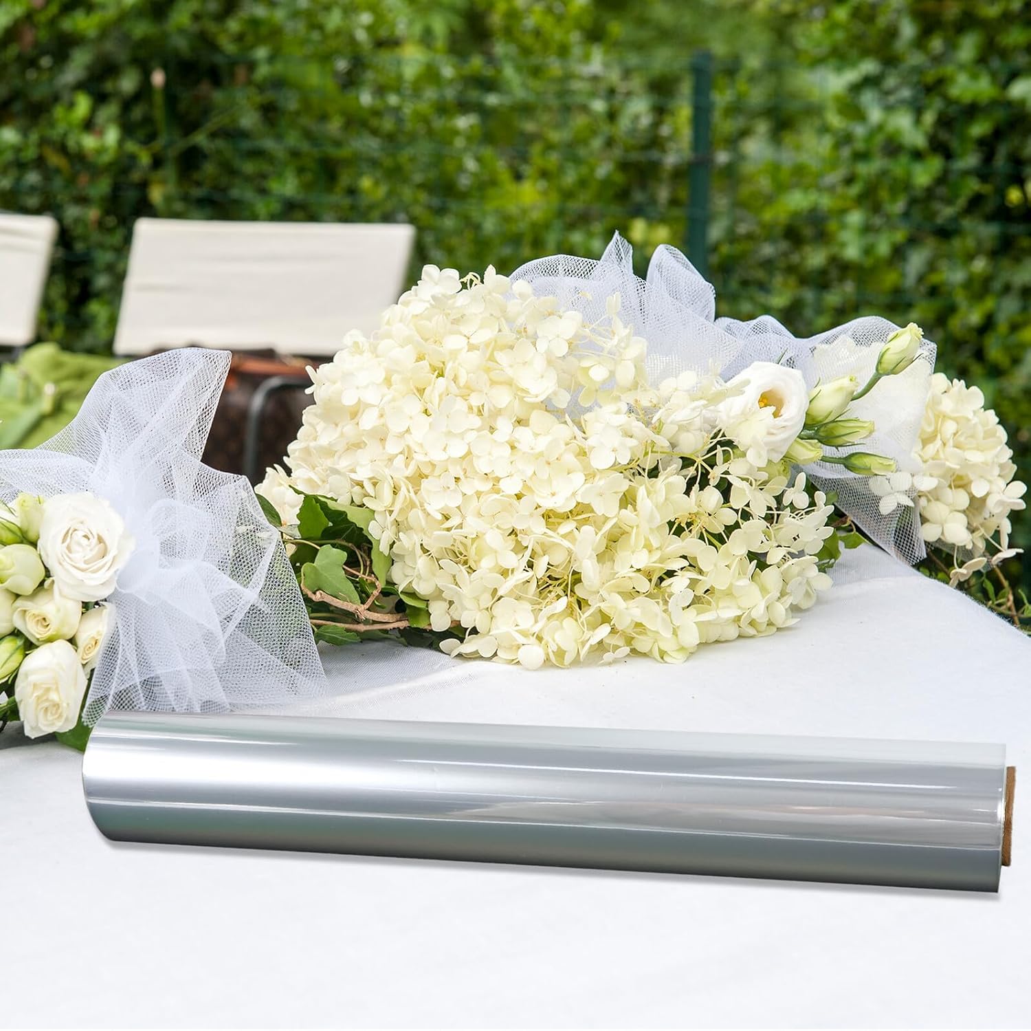 Yardenfun Waterproof Bouquet Wrapping Paper Roll 40cm X 30m Plastic Cellophane Film for Flower Shop, Basket Wrap, Craft Packaging
