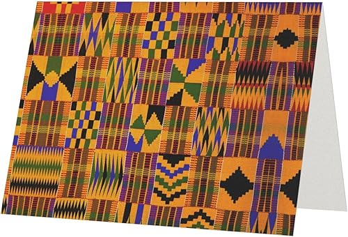 Miniatura 6 de Tarjetas de agradecimiento africanas de la impresión que tejen con los sobres tarjeta de felicitación en blanco clásica del papel de la perla de