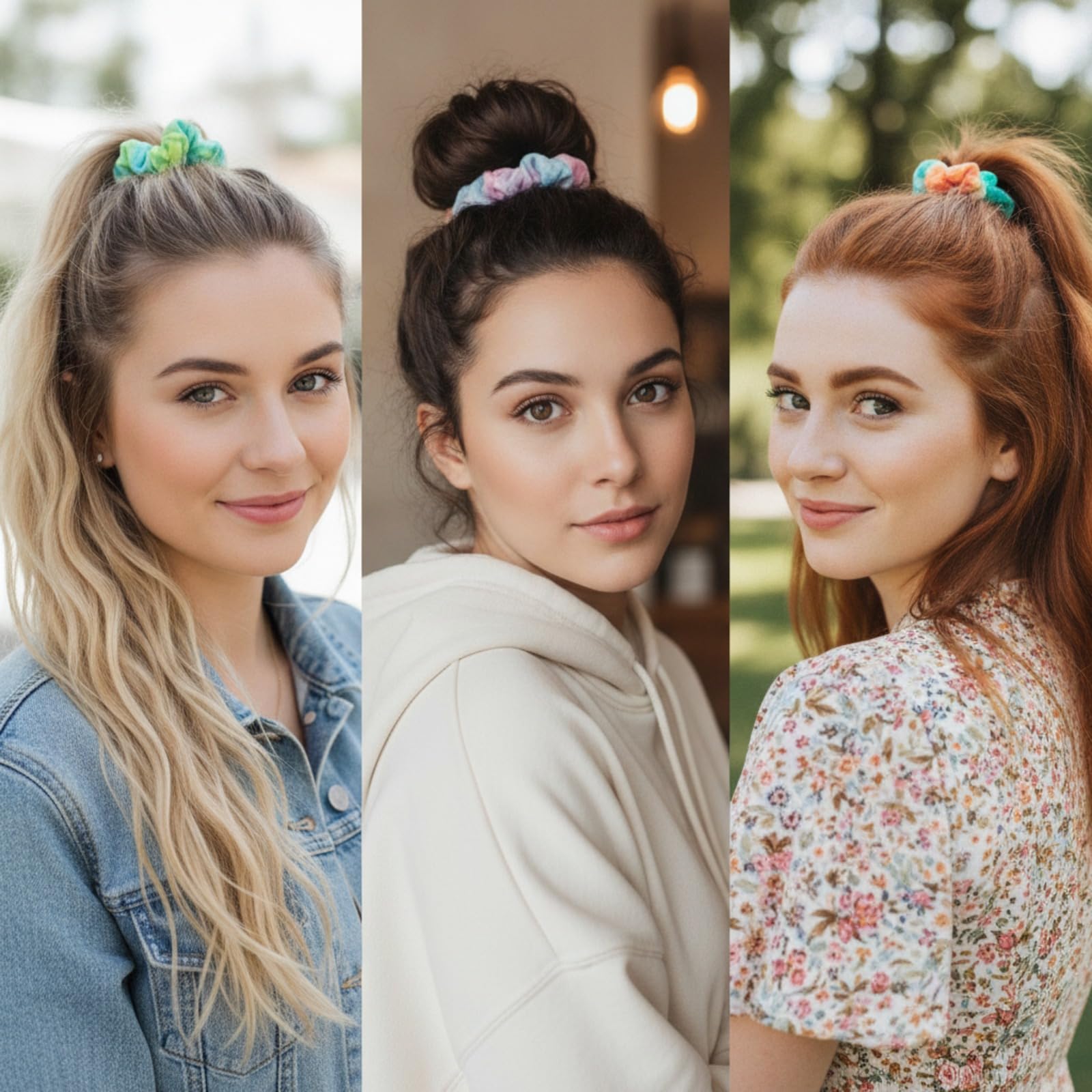 Samt-Haargummis für Damen, weich, elastisch, niedliche Haarbänder und Pferdeschwanz-Halter, Haarschmuck für Damen, 120 Stück
