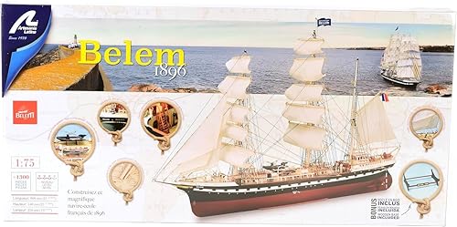 Miniatura 6 de Kit de modelo de barco de madera - Barco de entrenamiento francés, Belem - Modelo 22519, escala 175 - Modelos para montar - Pintura acrílica - Nivel