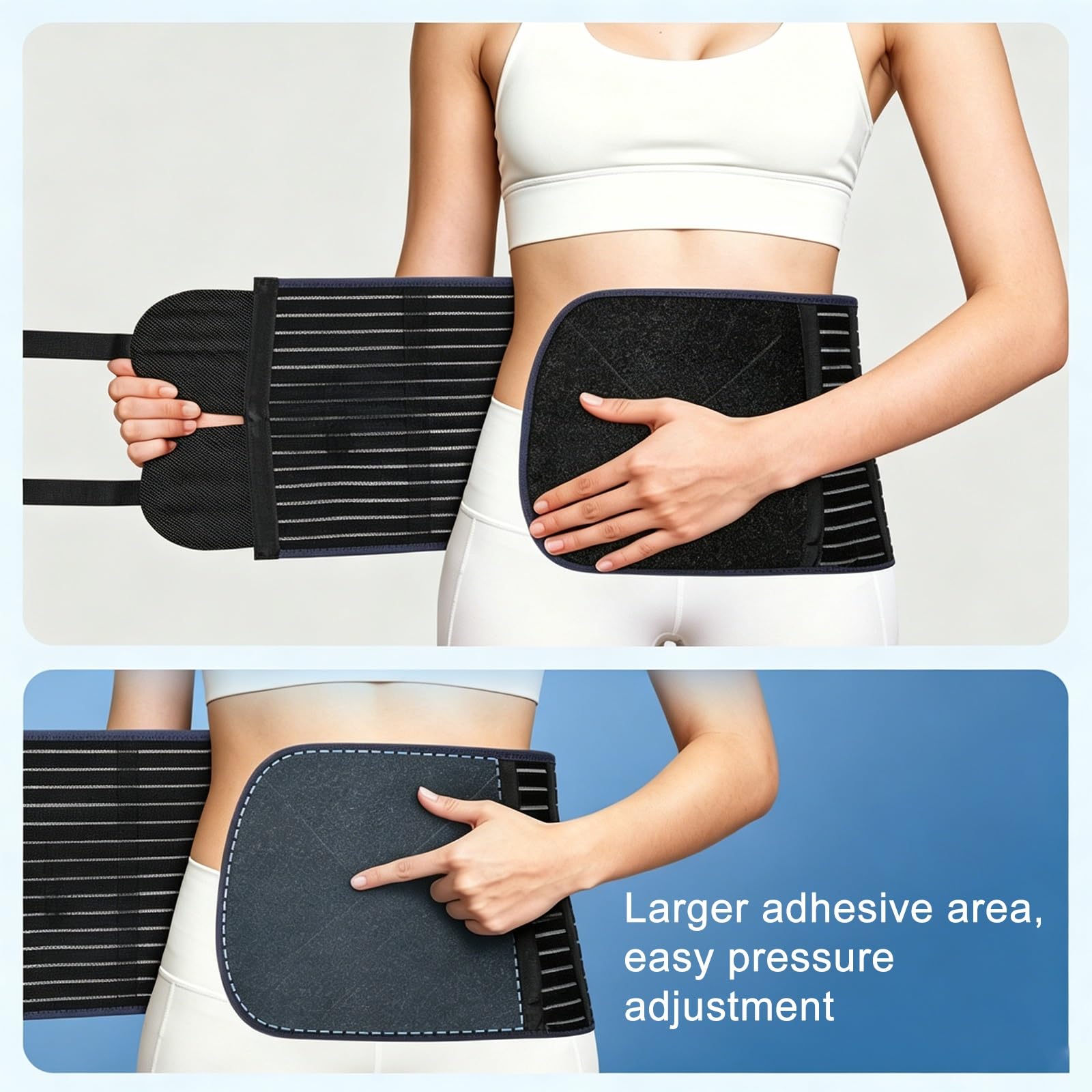Fascia Addominale Post Parto Traspirante Donna, Cintura Lombare Regolabile Supporto Ernia, Fascia Recupero Dopo Parto Cesareo, Sollievo Mal di Schiena(90-105cm/35.4-41.3 in)