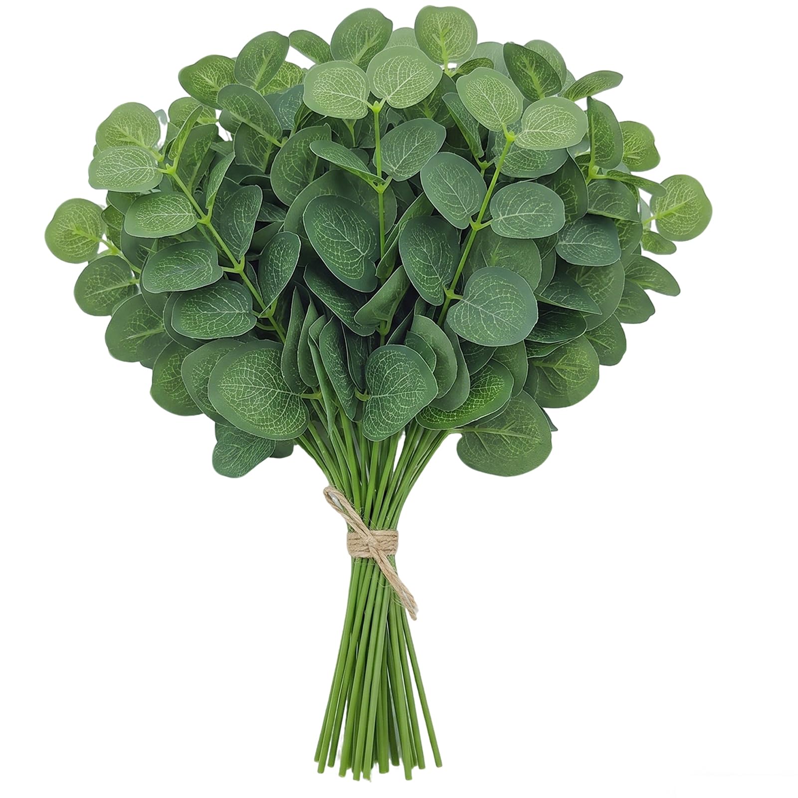 Yongyann Green 50 Pcs Artificial Eucalyptus Stems, Faux Eucalyptus Branches Fake Ery Leaves Dried Plant For Wedding Bouquet Home Garden Vase Flower Arrangement Decor Plants