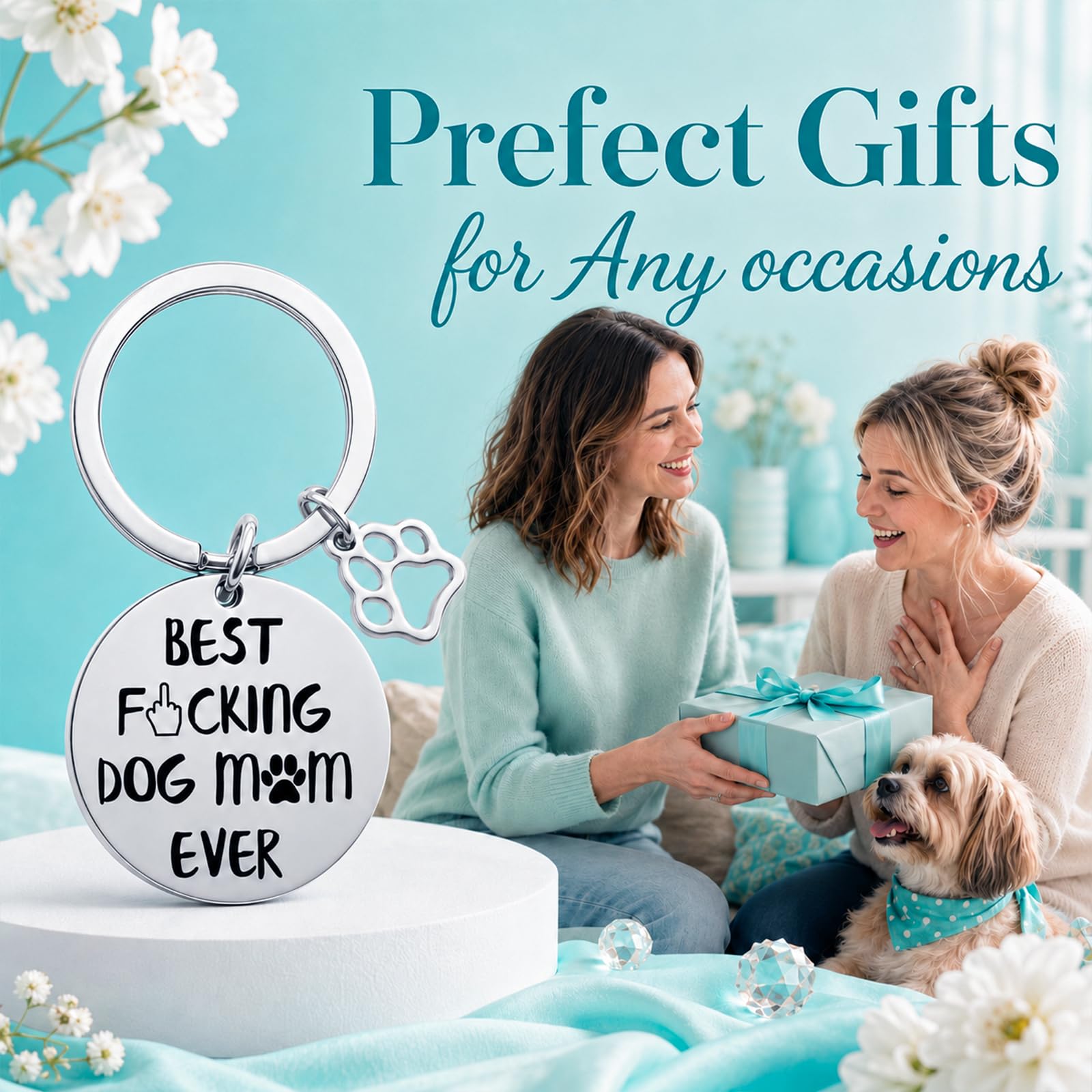 Hunde-Schlüsselanhänger, Geschenk für Hundeliebhaber, Frauen, Teenager, Mädchen, lustiges Haustierbesitzer, Geschenk für Hundebesitzer, Geschenk für Hundebesitzer, Geschenk für Hundebesitzer, Geschenk