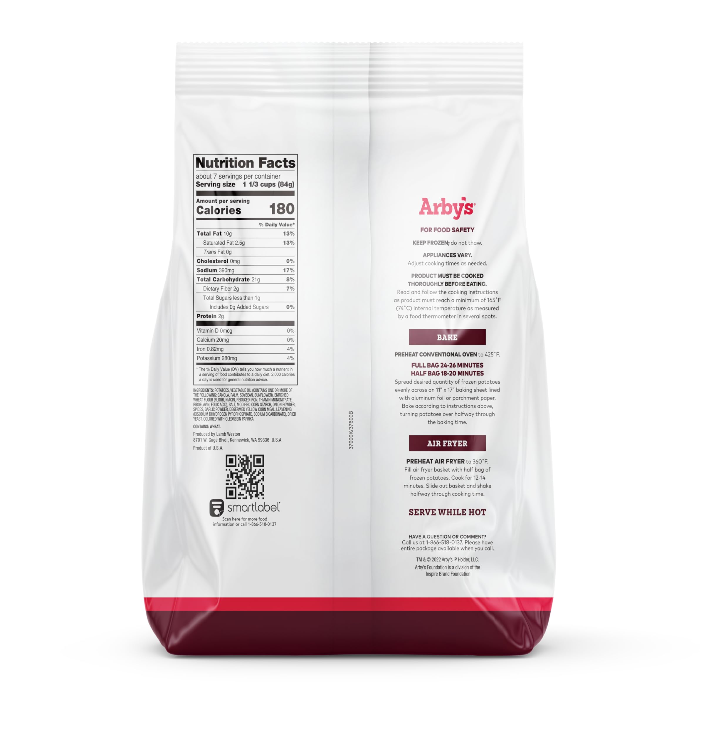 Arbys Seasoned Curly Fries 22 oz Frozen — view 2