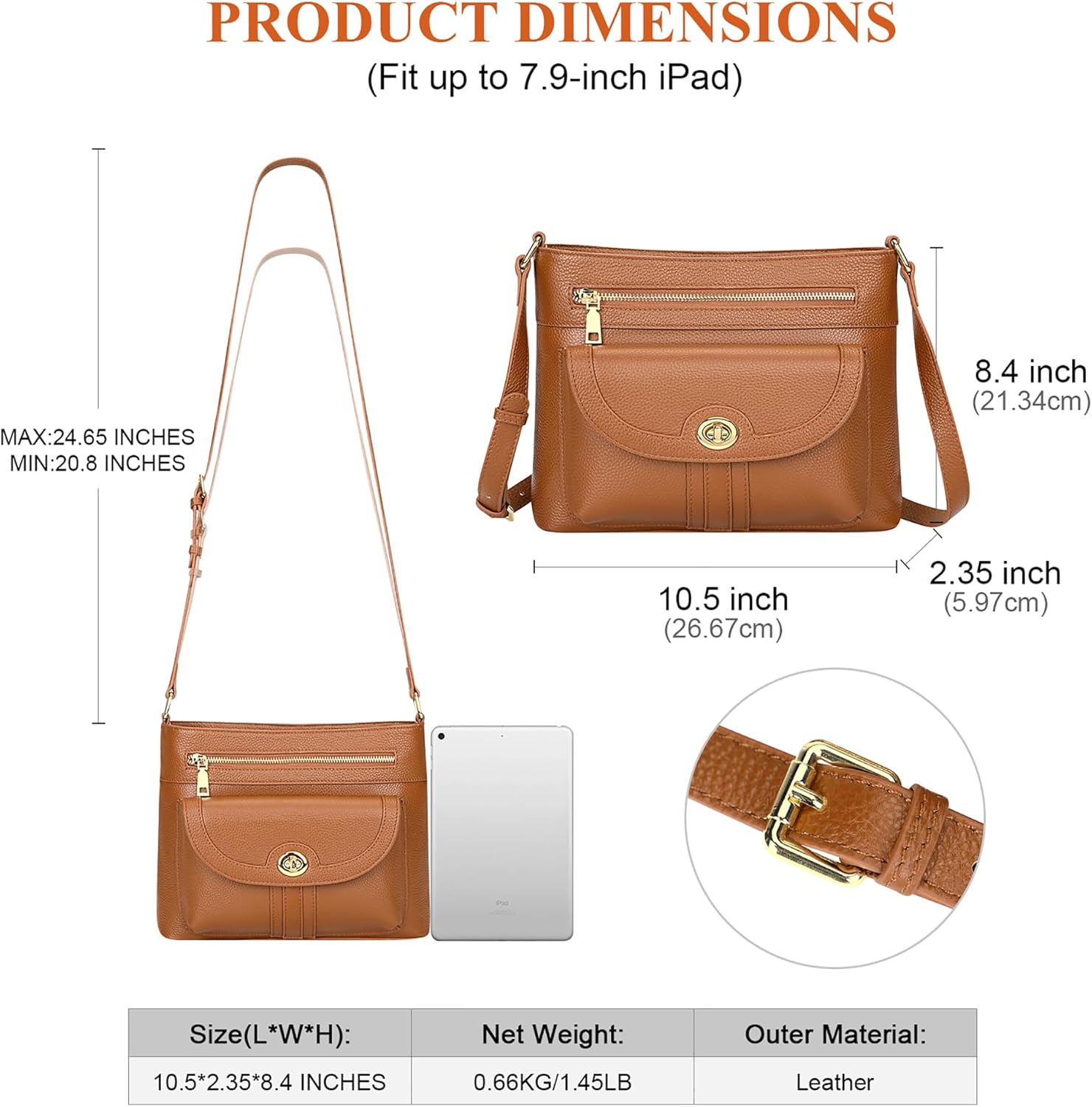 Over Earth Genuine Leather Crossbody Bags for Women Trendy Purses and Ladies Shoulder Handbags - Image 7