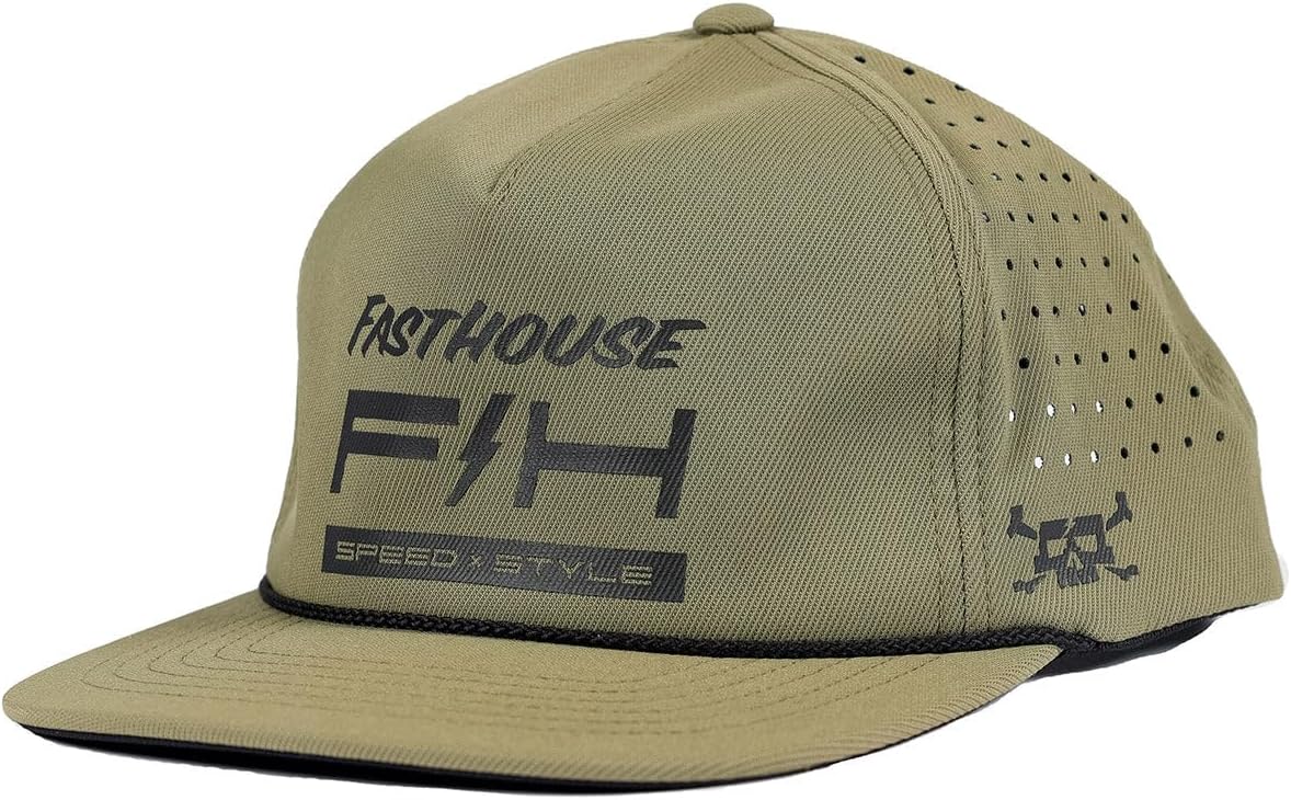 FASTHOUSE Crown Low Profile Tech Hat (Olive, One Size)