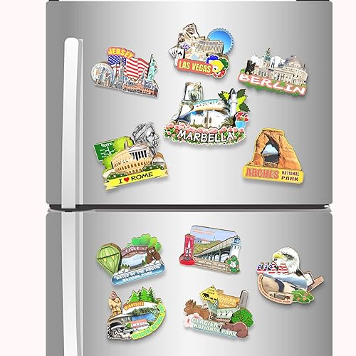 Miniatura 4 de España Marbella imán de nevera de madera 3D hitos de viaje coleccionables recuerdos decoración hecho a mano 2