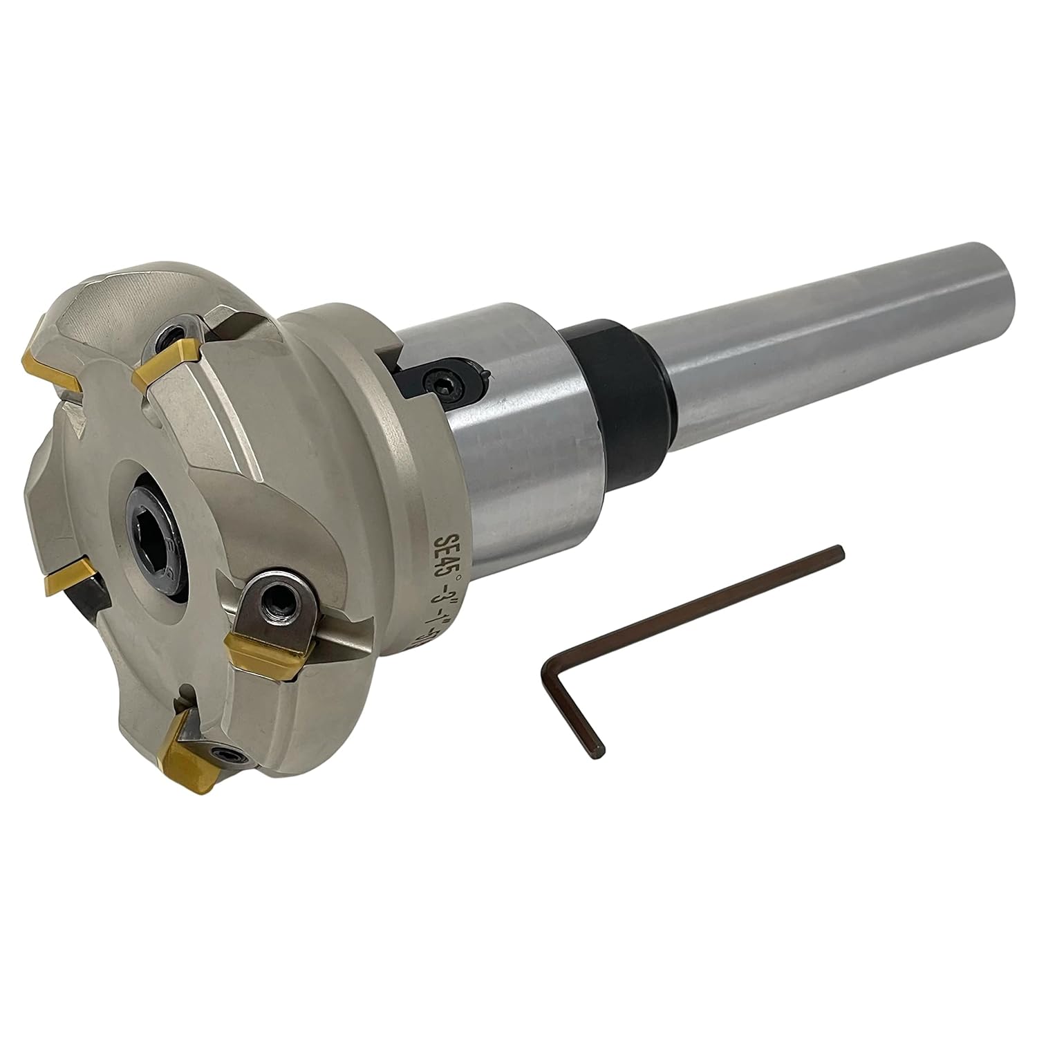 CME 3" 45° Indexable Face Mill w/ MT3 Arbor, SEAN42 Inserts Included, 5 Flutes