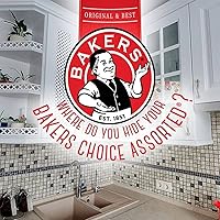 Vista 3 de Baker's Choc-kits Galletas de avena crujientes/galletas Chocolate blanco Paquete de 4 32-40 galletas por caja Kosher Halal Chocolate