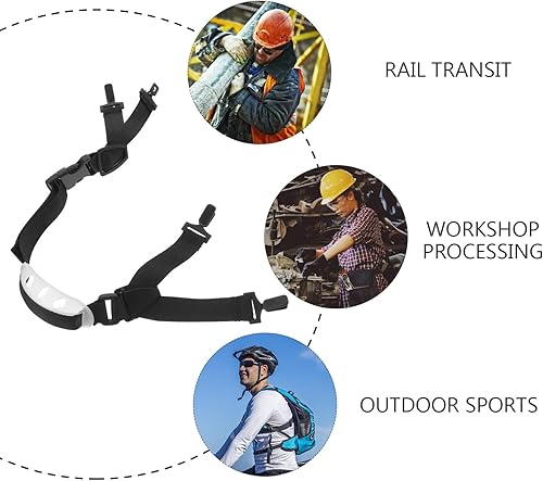 Miniatura 7 de POPETPOP Correa de barbilla para casco  6 piezas de correa de barbilla para casco de seguridad, accesorios de casco de construcción, correa de