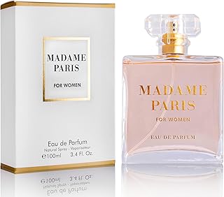 Madame Paris for Women Eau De Parfum 3.4 Oz Pure Femininity in a Bottle Delicate Floral Scents of Jasmine and May Rose A Fragrance That Will Get You Noticed Cruelty Free Perfume Precious Gift