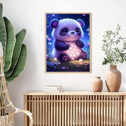 Miniatura 5 de bleihum Kits de pintura de diamantes de panda para adultos, arte de diamantes de panda para adultos, manualidades de pintura de gemas de panda para