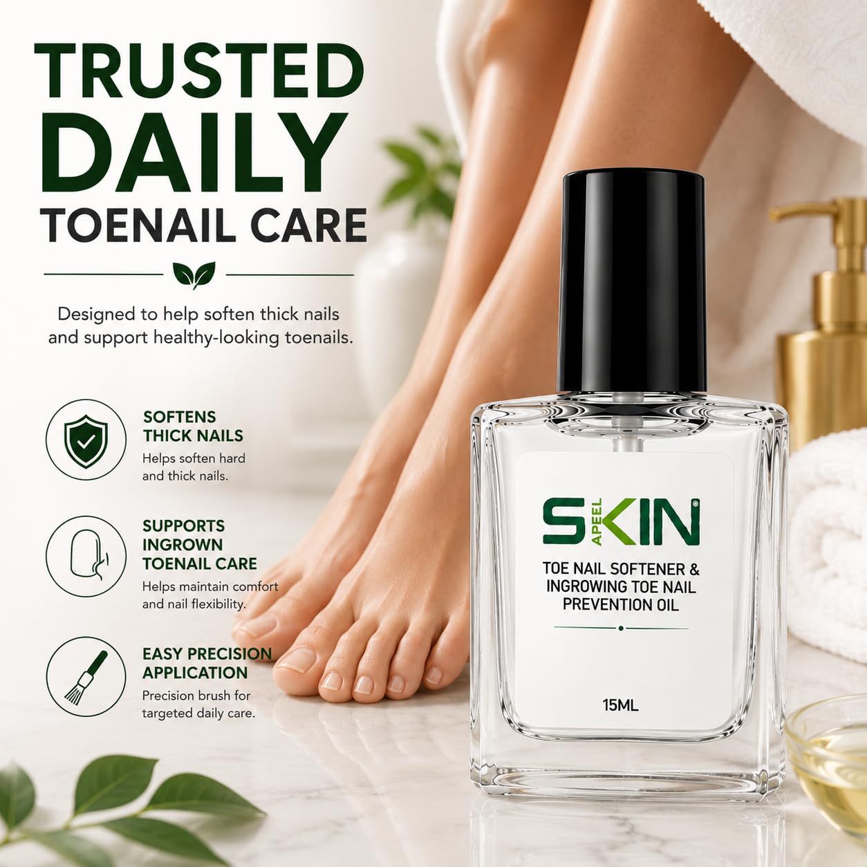 Olejek Do Paznokci I Skórek Skinapeel - 15 Ml | Zmiękczanie Twardych I Pielęgnacja Wrastających | Wzmacniający Olejek Do Manicure I Pedicure | Odżywcze Olejki Do Paznokci