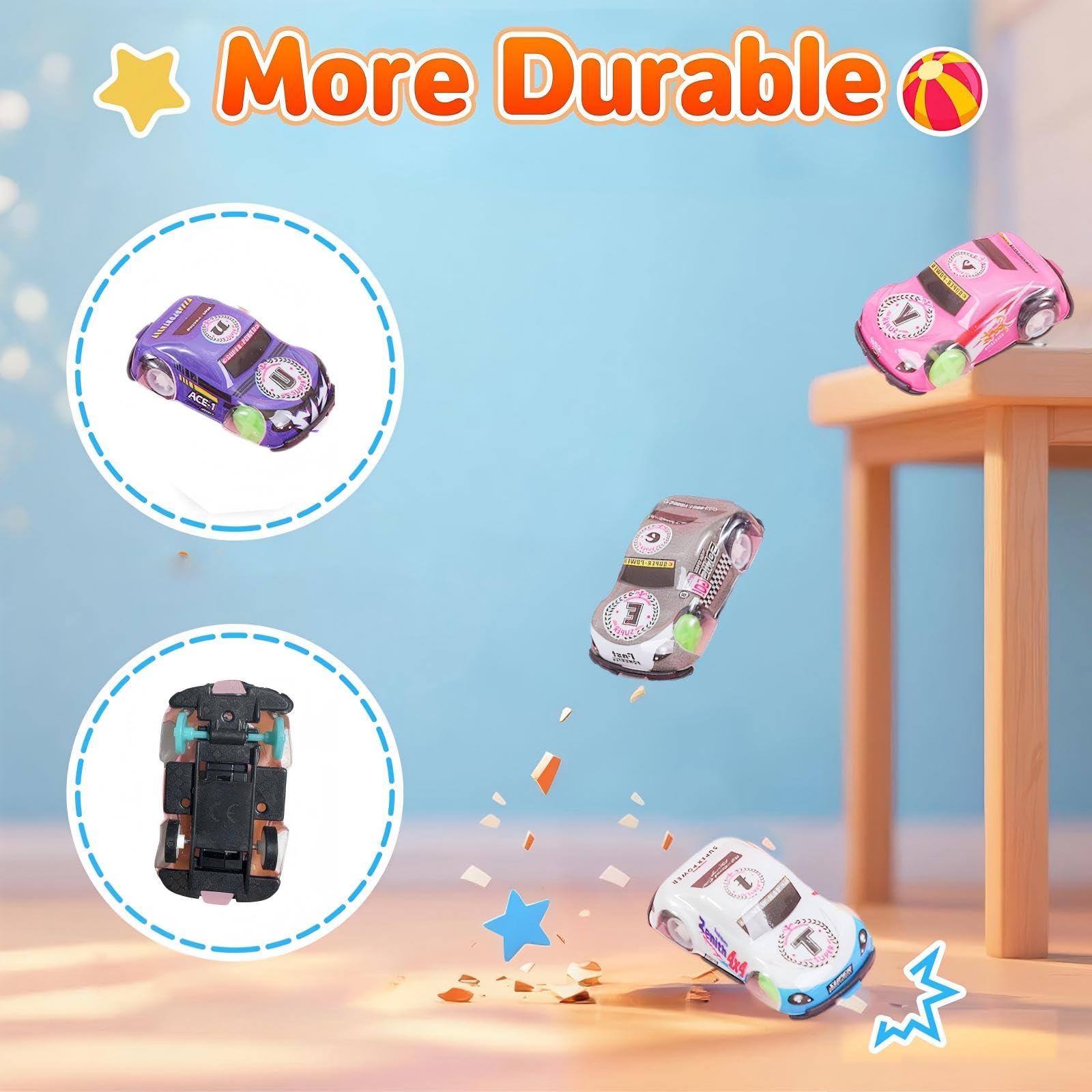 HXLJHALG 12Pcs Pull Back Go Cars for Kids,Mini Vehicles Toy Bulk Party Favor Cars Toys,Classroom Treasure Box, Goodie Bag Stuffers - Image 3