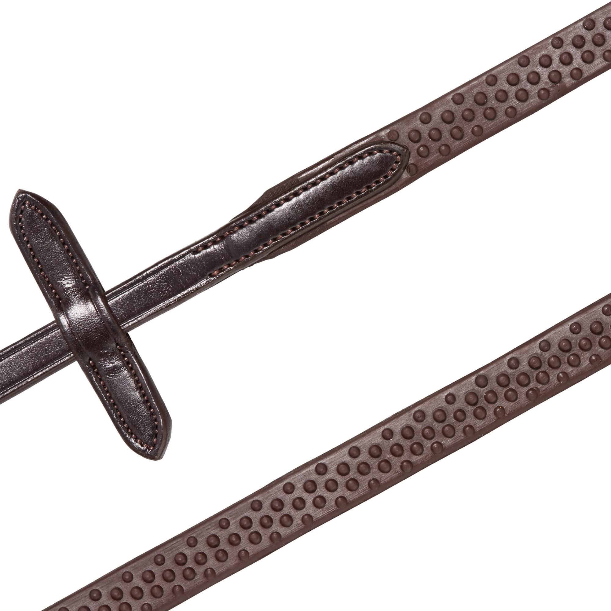 Cottage Craft Horse Reins - Soft Full Grip Rubber Reins for Horses, Eco-Friendly Leather - Brown, Size 56"