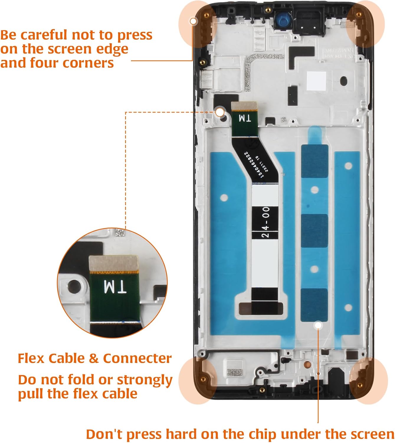 for Motorola Moto G Power 5G 2024 6.7" OEM LCD +Frame Screen Replacement LCD Display Touch Digitizer Screen Assembly XT2415 with Repair Tools