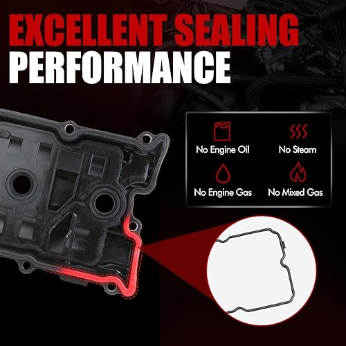 Miniatura 6 de MITZONE Tapa de válvula izquierda y derecha con pernos de junta compatible con Nissan Pathfinder Infiniti QX4 3.5L 2002-2004 Reemplazar 13264-5W500