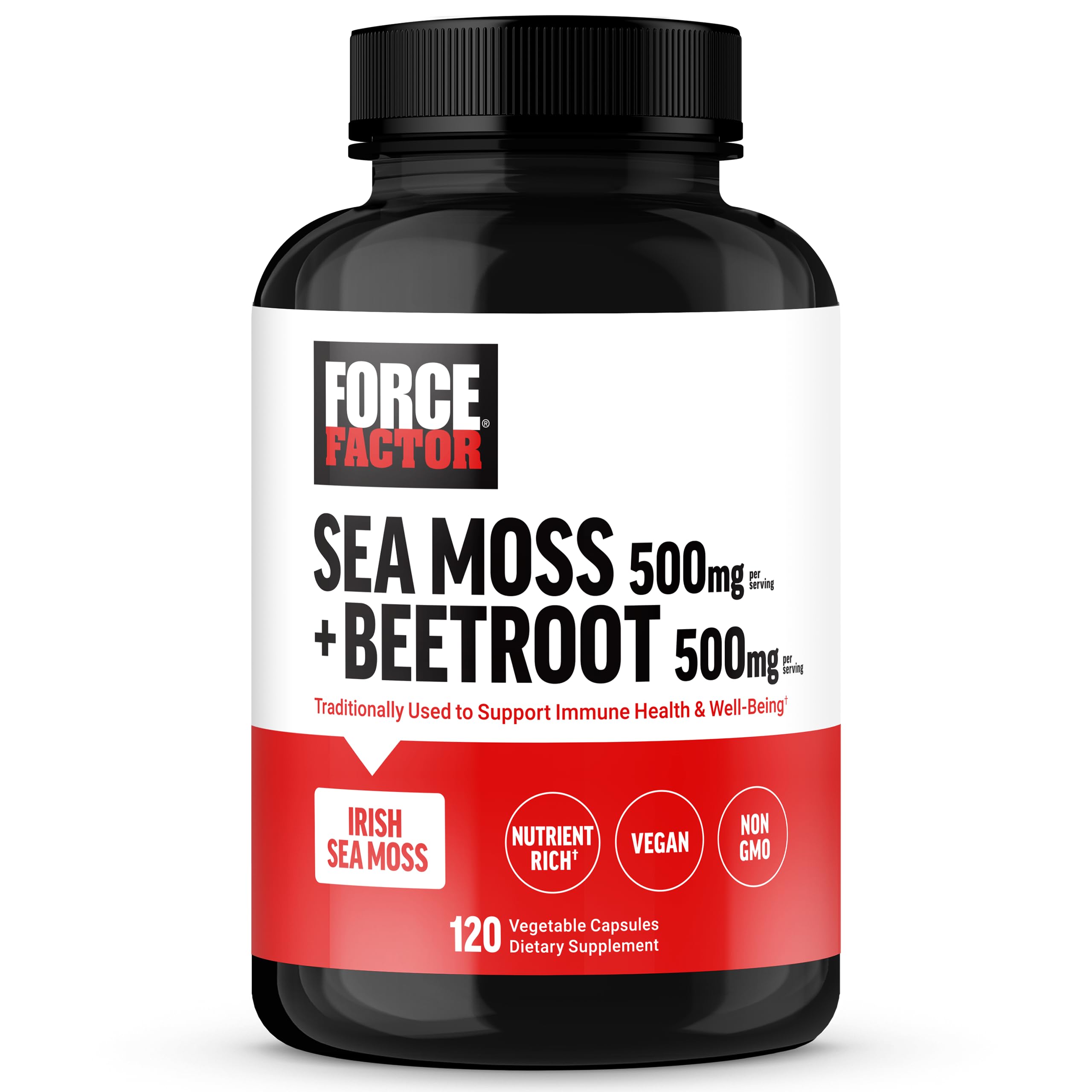 Force Factor Irish Sea Moss + Beet Root Supplement