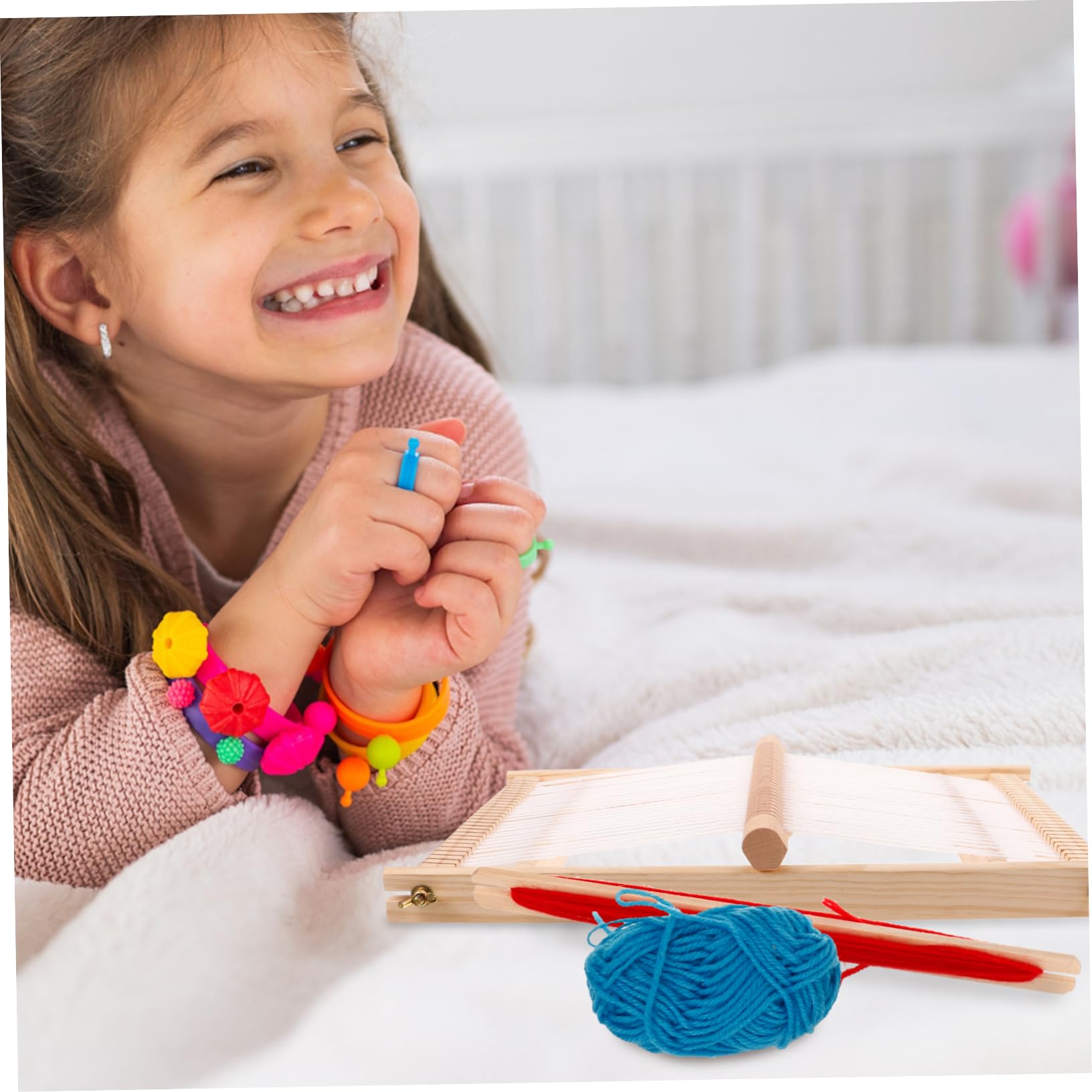 Telar Manual de Madera Grande para Niños, Juguete de Tejido DIY