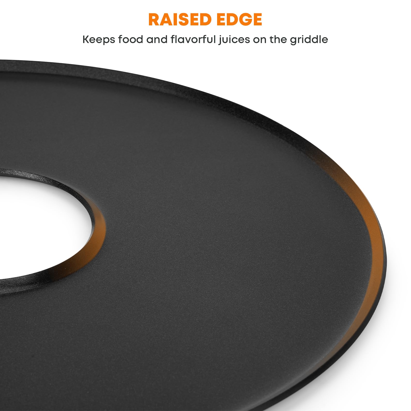 onlyfire Plancha para Barbacoa para Parrillas de Carbón Weber 57 cm Kettle, Plancha con Revestimiento Cerámico Antiadherente para Barbacoa Exterior