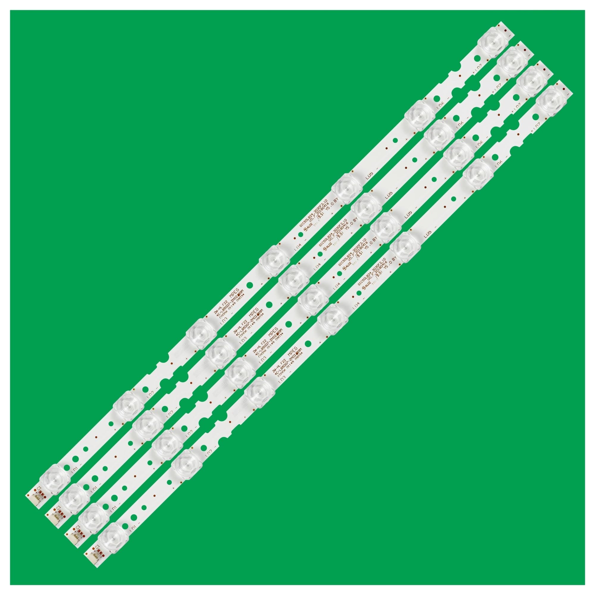 YUEZUYIOU LED Backlight Strip for 50A360 50A730U 50E18US 4C-LB5007-ZM02J89M GIC50LB24_3030F2.1D 4C-LB5007-ZM03J ZM-JN-F19 4C-LB5007-ZM02J 4C-LB5007-YH02J(1kit-4pcs)