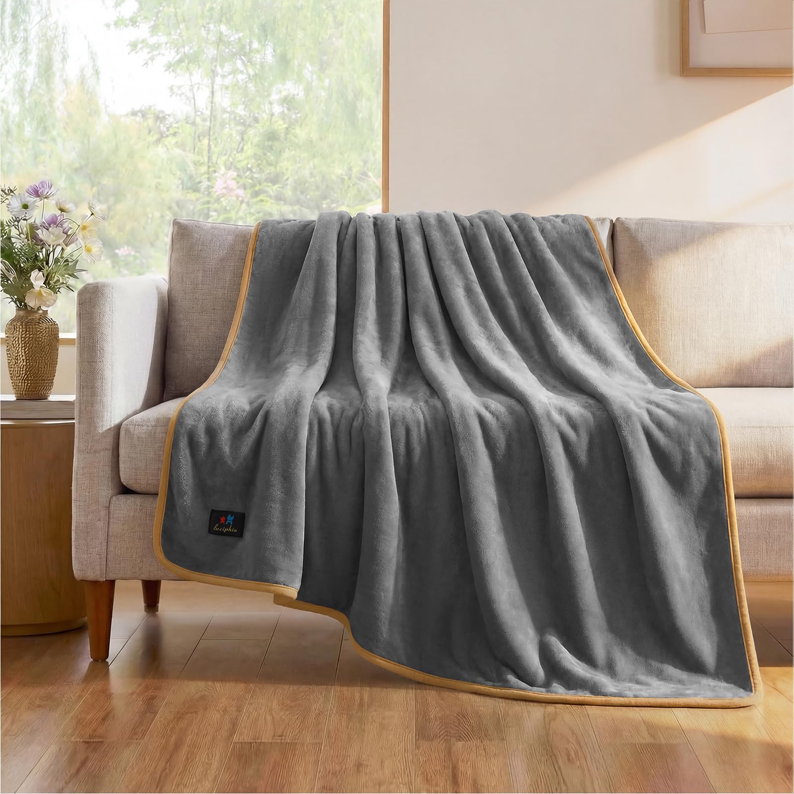 luciphia wasserdichte Hundedecke,Waschbare Decke für Kleine Hunde Katzen,Flauschige Sherpa Fleece Haustierdecke,Wasserdicht Decke für Sofa Couch Bett Auto
