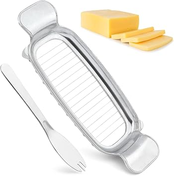 Butter Slicer, Stainless Steel Cheese Slicer Cutter with Butter Cutter Fork
