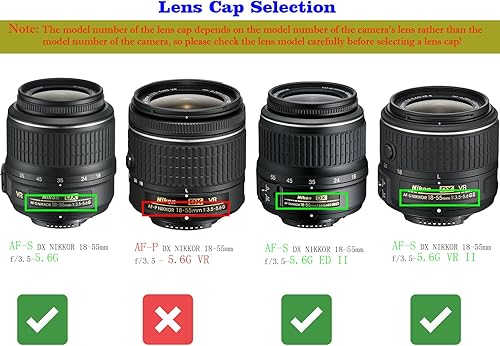 Miniatura 2 de Cubierta de tapa de lente de 2.047 in para Nikon D3300 D3200 D3100 D3000 D5100 D5200 D5300 D5500, AF-S DX 0.709-2.165 in f3.5-5.6G ED,AF-S DX