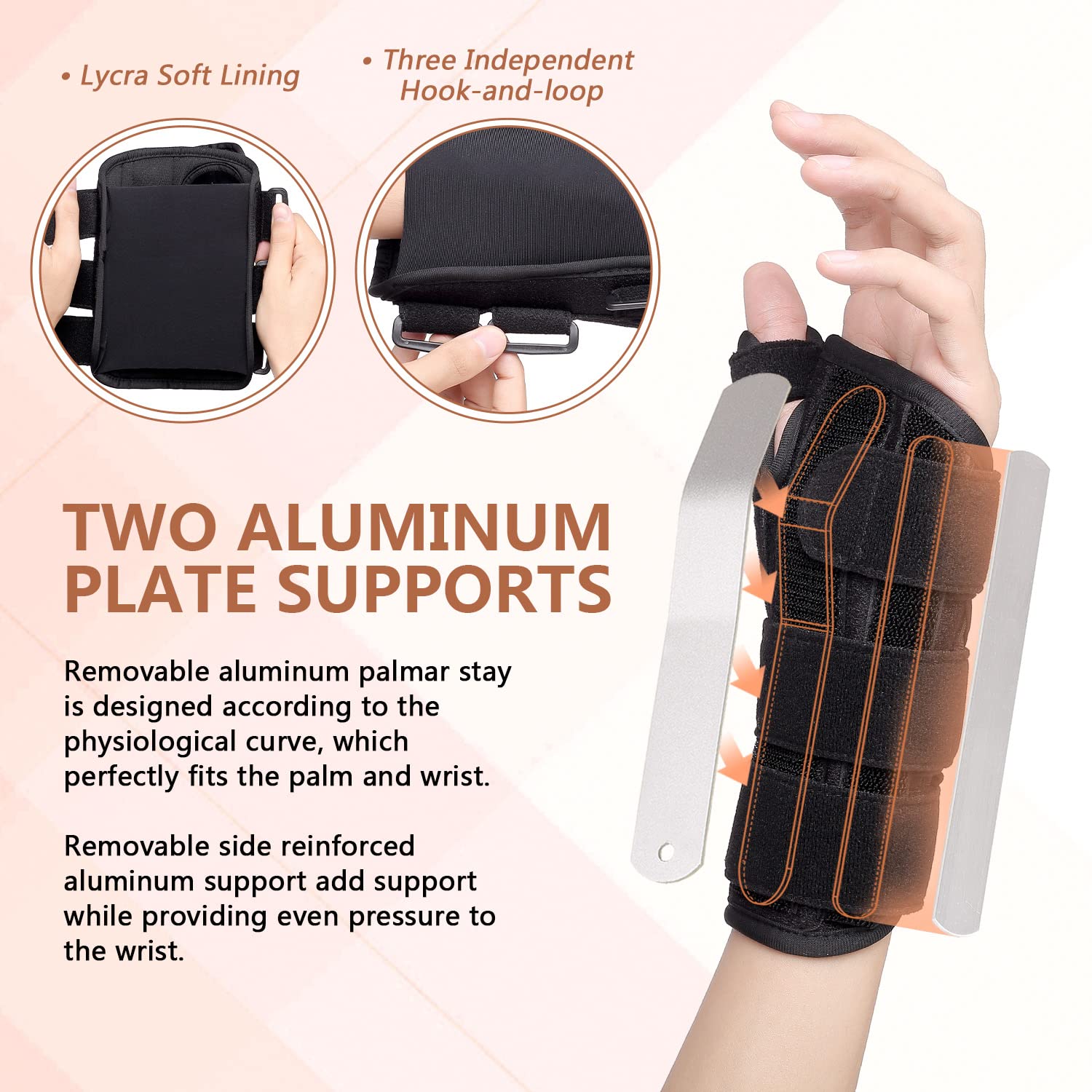 Scurnhau Wrist Thumb Spica Support Brace, Carpal Tunnel Splint, Night Sleep Stabilizer for De Quervain's Tenosynovitis - Image 5