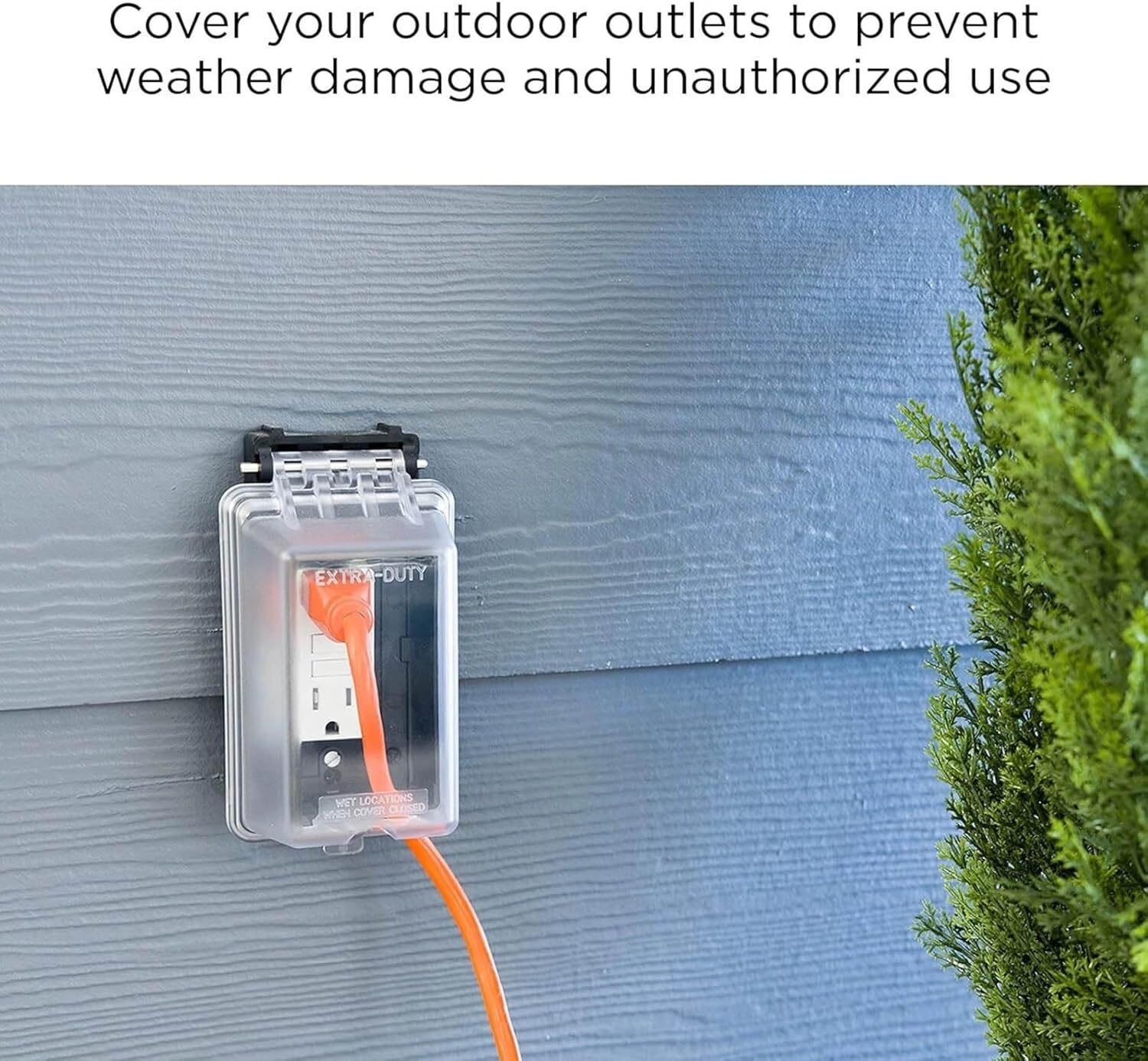 Weatherproof Electrical Outlet Cover, Single Gang Outdoor Outlet Cover Weatherproof Enclosure