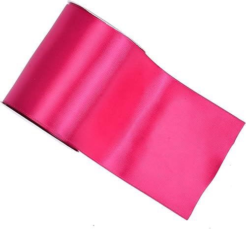 Miniatura 179 de YAMA Cinta de satén de doble cara, 7/8 pulgadas, 25 yardas para envolver regalos, color rosa