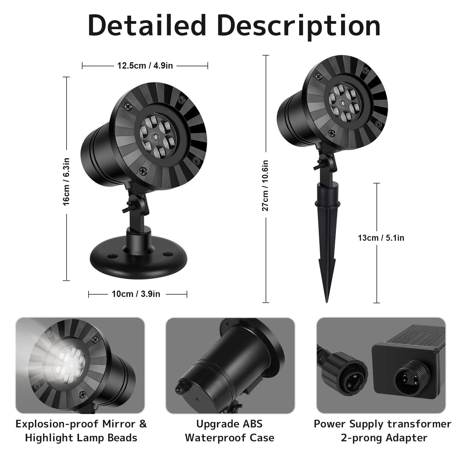 Projecteur Dynamique d'halloween IP65 étanche LED Flocons de Neige de Noël Projecteur Rotatif à 180 ° avec 14 Motifs Mobiles pour décoration de Jardin, fête, intérieur, extérieur…