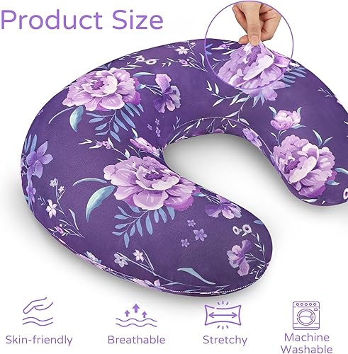 Miniatura 3 de Funda de almohada de lactancia, funda de almohada de lactancia materna para bebés, niñas y niños, funda de almohada de lactancia elástica suave para