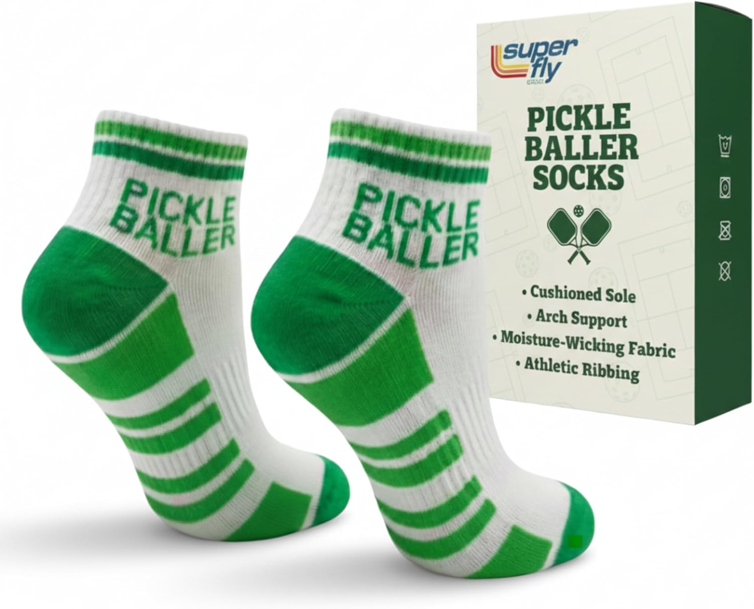 Super Fly Goods Performance Socks Men & Women Novelty Athletic Socks for Sports Golf Tennis Pickleball Yoga Unisex