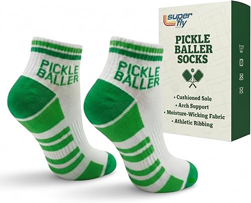 Miniatura 11 de Calcetines de rendimiento Super Fly Goods para hombres y mujeres, calcetines atléticos novedosos unisex para deportes, golf, tenis, pickleball, yoga