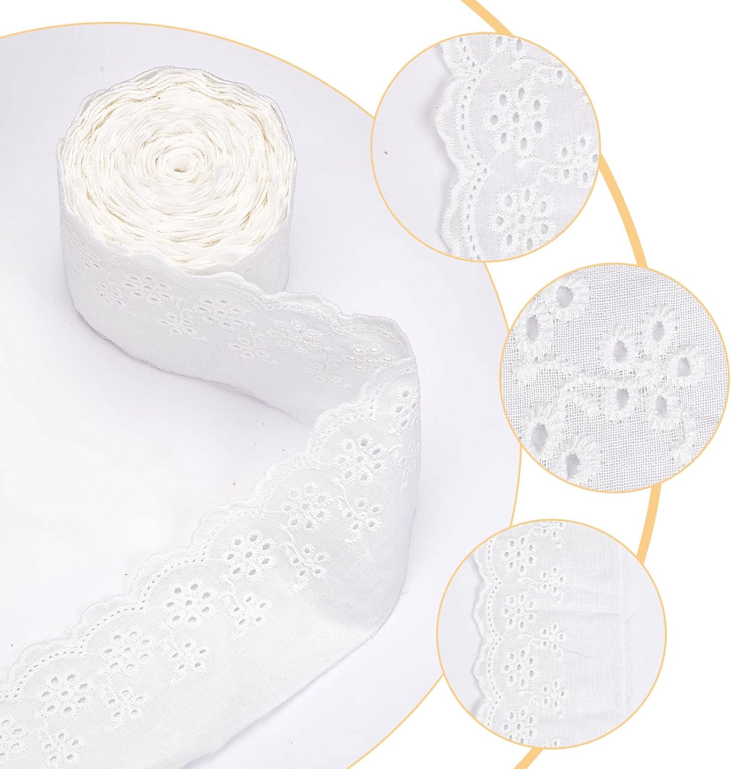 GORGECRAFT Bordure à Franges Métalliques De 15m En Dentelle