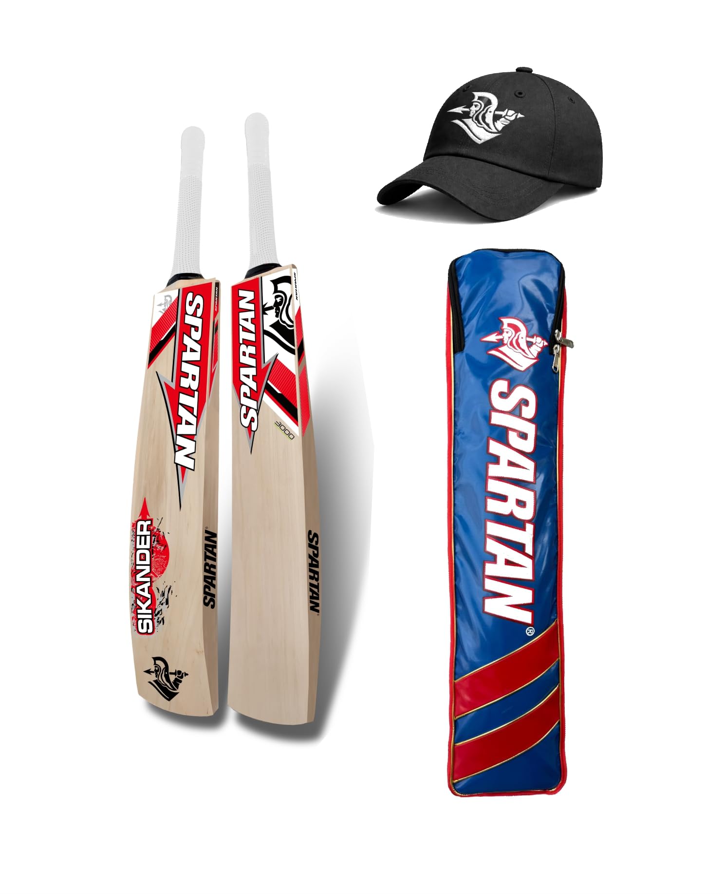 Spartan Sikander 3000 Kashmir Willow Cricket Bat Full Size | ightweight Hard Tennis & Leather Ball Bat | Thick Edges | Free Spartan Cap & Bat Cover-image-22