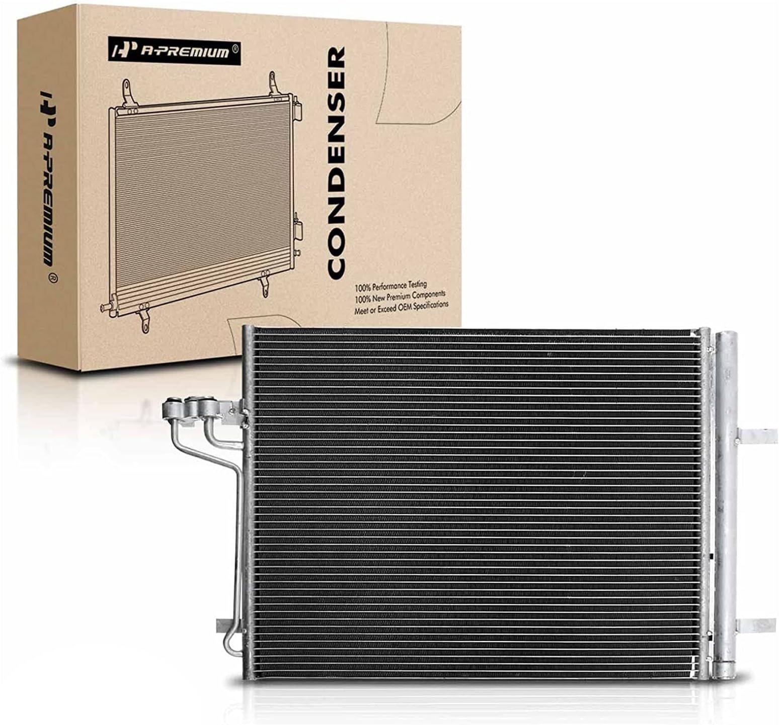 A-Premium Air Conditioning A/C Condenser Compatible with Ford Focus ST 2013-2015 L4 2.0L, Replace# 4480, 8V6119710FA
