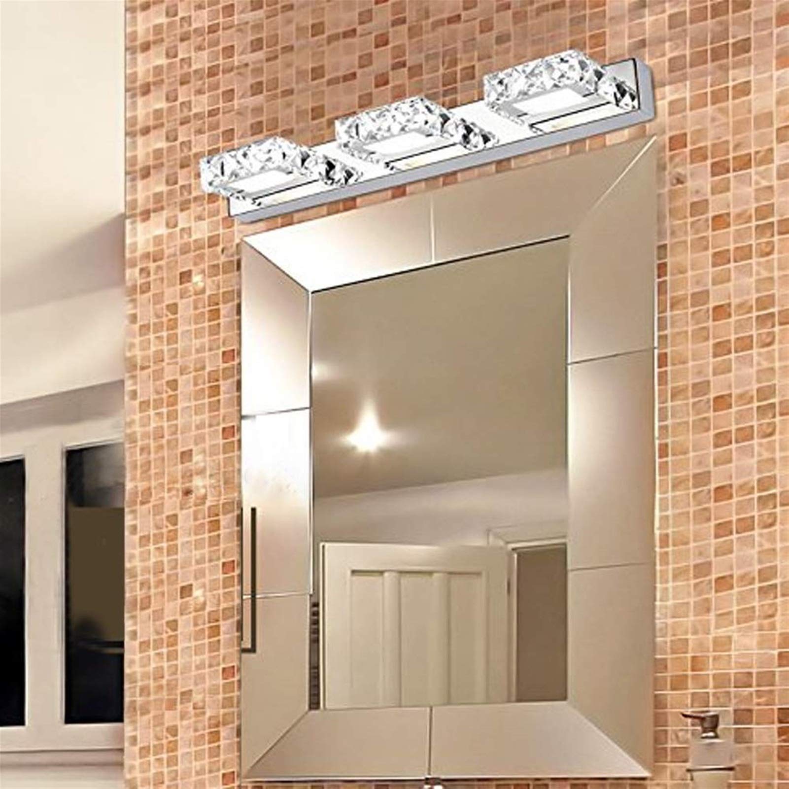 9W kryształowe oświetlenie lustrzane Led Vanity Light lustro do łazienki sypialnia toaletka lustro reflektor światło (rozmiar: 46 cm)