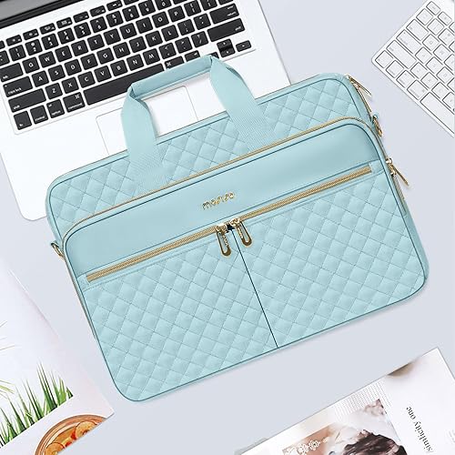 Miniatura 3 de MOSISO Bolsa para laptop de 15-15.6 pulgadas, maletín para mujeres y hombres, bolsa mensajero acolchada cuadrada para computadora de 16 pulgadas