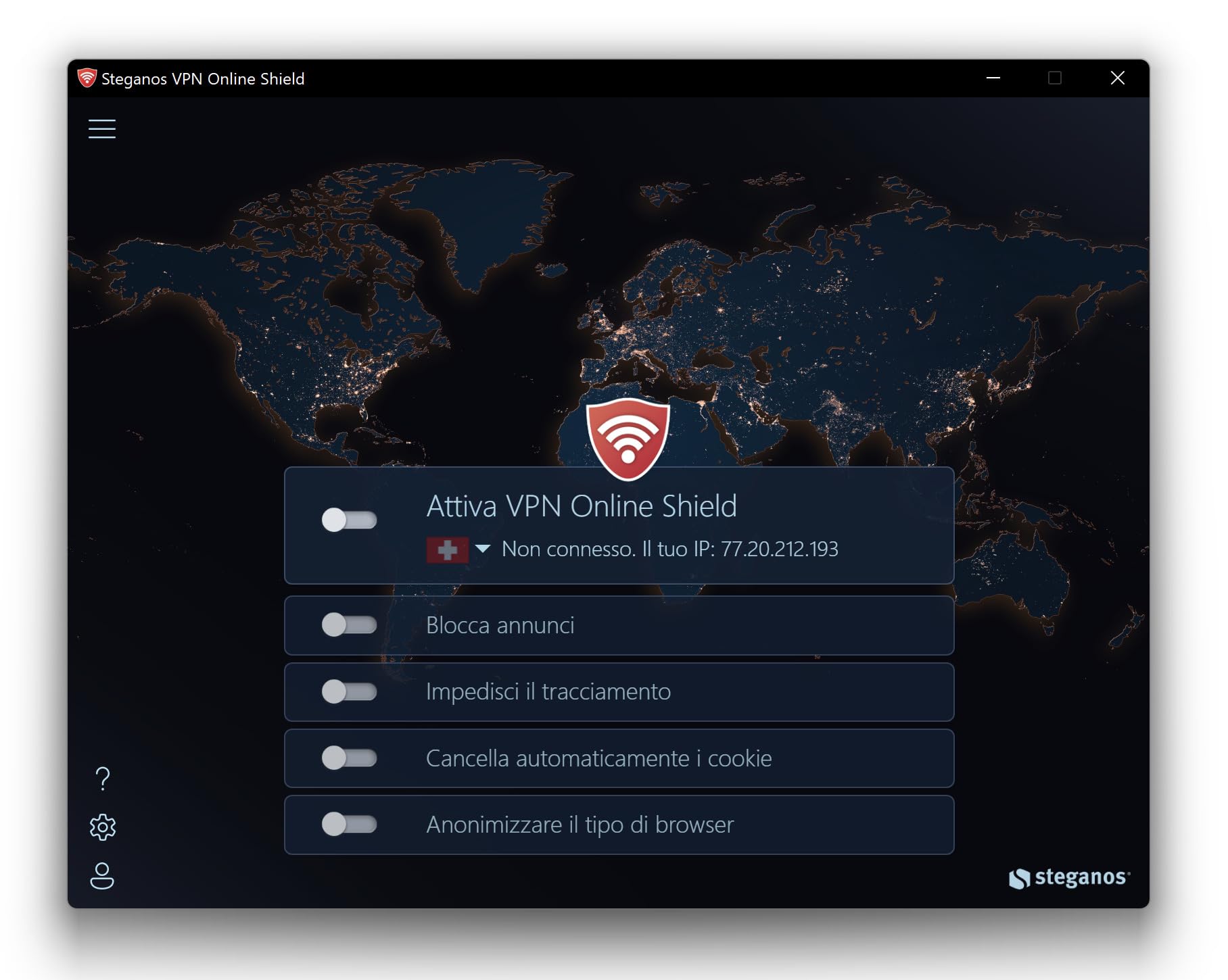 VPN Software su USB | Steganos VPN Online Shield | Navigazione anonima, nascondi IP, blocca pubblicità e tracking | Protezione WiFi pubblico | 1 anno per 5 dispositivi | Windows e Mac