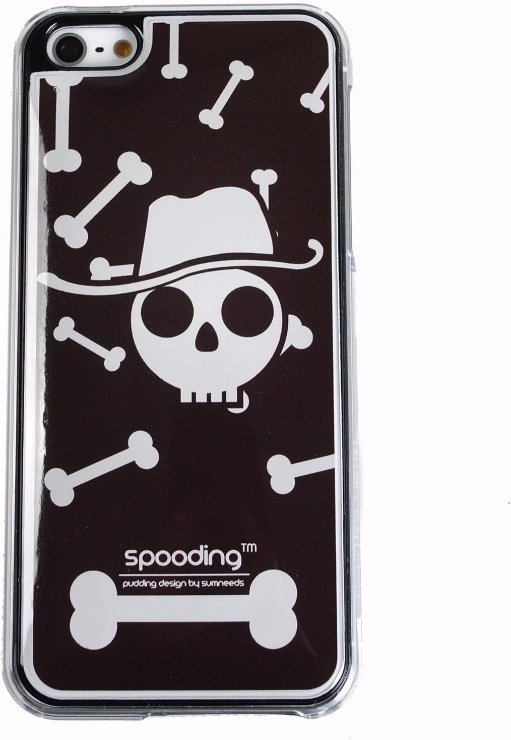 [Bones Skull Brown] ip5 Spooding Cushion Aroma [Scent] Rigid Case Cover [Soft Grip] For Apple iphone 5/5s