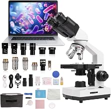 Swift SW320B 40X-5000X Binocular Microscope with 2MP Camera | Professional laboratory microscope, carrying case, smartphone holder and experimental accessories