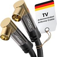 KabelDirekt – Cavo Antenna TV 4K – 12,5m, 90°