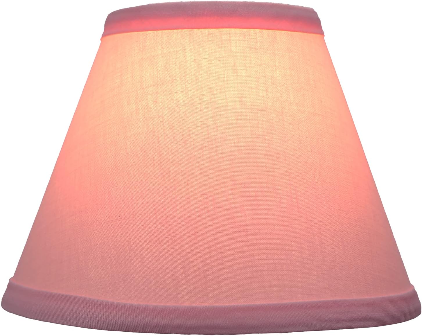 FenchelShades.com Lampshade 4" Top Diameter x 8" Bottom Diameter x 6" Slant Height with Clip-On Attachment for Standard Edison-Style Lightbulb (Linen Peony)