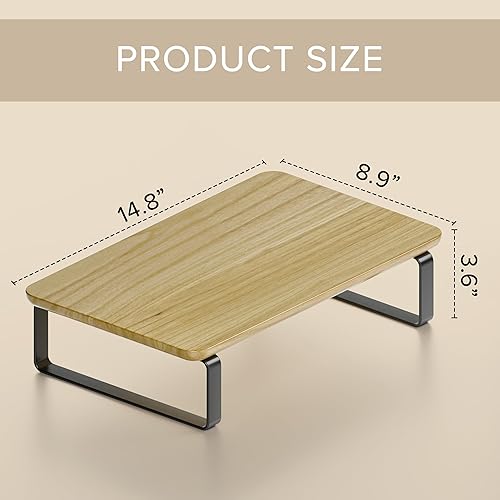 Miniatura 8 de Hermoso soporte de madera para escritorio Soporte resistente que eleva tu monitor al nivel ergonómico perfecto Diseño elegante y funcional