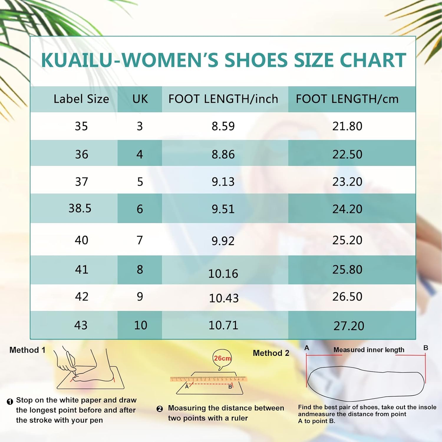 KuaiLu Flip Flops Damen Weich Leder Stoff Badelatschen Yoga Matte Fußbett Sandalen Sommer Strand Zehentrenner Rutschfest Badesandalen Frauen - Image 7
