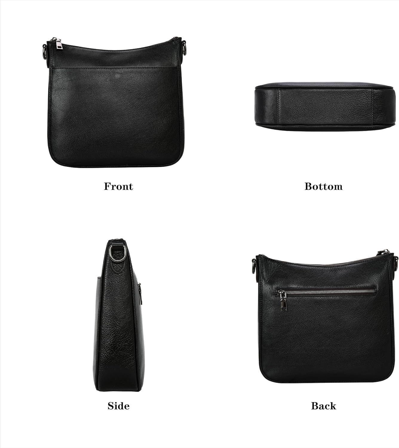 HESHE Leather Purses for Women Crossbody Bag Medium Shoulder Bags with Guitar Strap Satchel Travel Cross Body Purse | Leather, Purses, Medium, with Guitar Strap, Travel, Cross Body Purse - Image 4