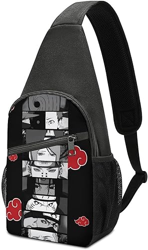 VERSAINSECT - Bolsa ssbody con impresión de anime, multifunción, auriculares inalámbricos, auriculares con cancelación de ruido
